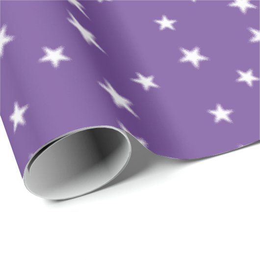 Flexibele Lila kerststerren Cadeaupapier (Rol Hoek)