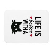 Flexibele magneet die zegt dat het leven beter is (Horizontaal)