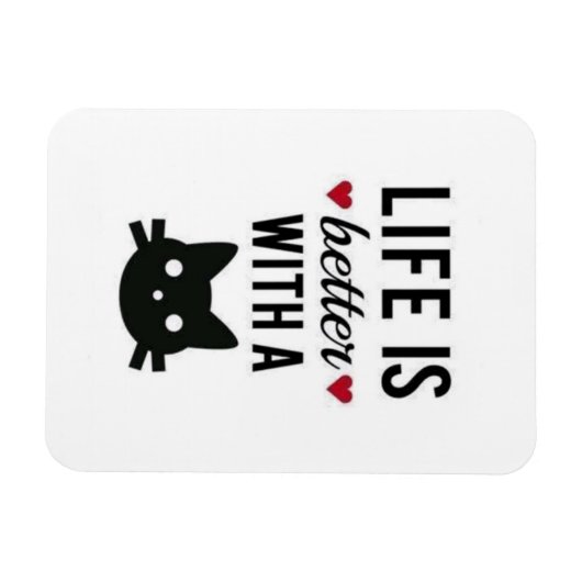 Flexibele magneet die zegt dat het leven beter is (Horizontaal)