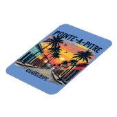 Flexibele magneet Guadeloupe – Souvenir zonsonderg (Linkerzijde)