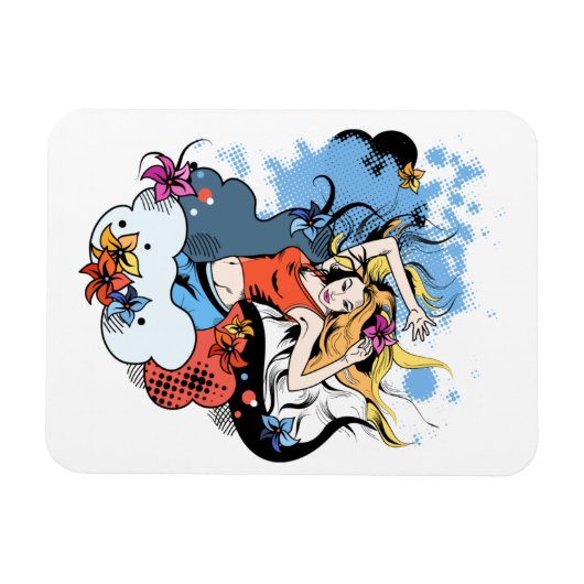 Flexibele Magneet met dansende meisje afbeelding (Horizontaal)