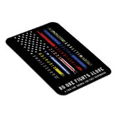 Flexibele magneet met "Thin Line Flag First Respon (Rechterzijde)