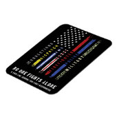 Flexibele magneet met "Thin Line Flag First Respon (Linkerzijde)