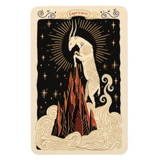 Flexibele magneet Steenbok Hemelse Zodiac Art (Verticaal)