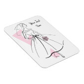 Flexibele magneet van de mode Bride Roze Tekst (Rechterzijde)