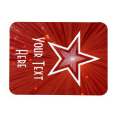 Flexibele magneet van Red Star 'Text' verticaal (Horizontaal)