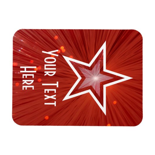 Flexibele magneet van Red Star 'Text' verticaal (Horizontaal)