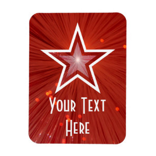 Flexibele magneet van Red Star 'Text' verticaal
