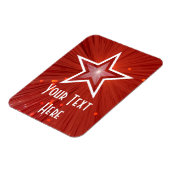 Flexibele magneet van Red Star 'Text' verticaal (Linkerzijde)
