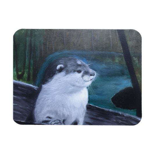 Flexibele magneet van rivierotter (Horizontaal)