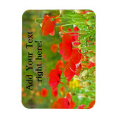 Flexibele magneten Voeg Jouw tekst Red Poppy Flowe (Verticaal)