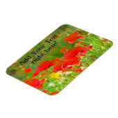 Flexibele magneten Voeg Jouw tekst Red Poppy Flowe (Linkerzijde)