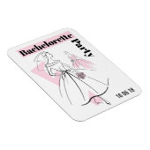 Flexibele mode Bride Pink Bachelorette Party Magneet (Rechterzijde)