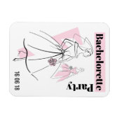 Flexibele mode Bride Pink Bachelorette Party Magneet (Horizontaal)
