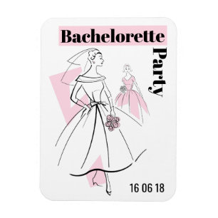 Flexibele mode Bride Pink Bachelorette Party Magneet