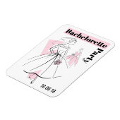 Flexibele mode Bride Pink Bachelorette Party Magneet (Linkerzijde)