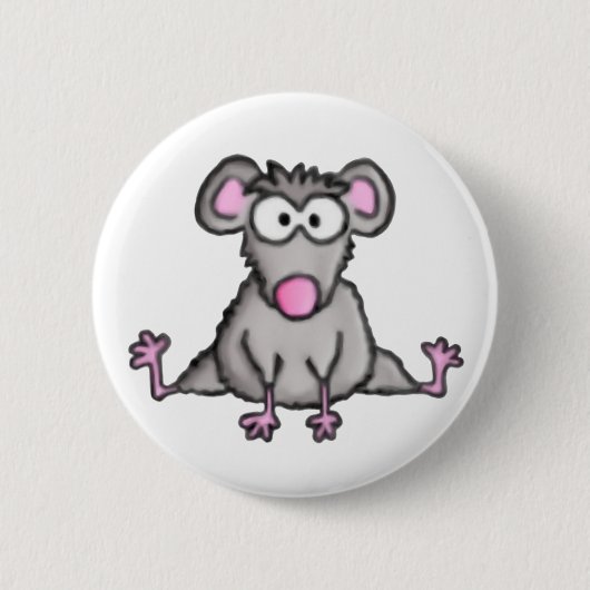 Flexibele muis ronde button 5,7 cm (Voorkant)