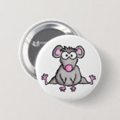 Flexibele muis ronde button 5,7 cm (Voorkant /achterkant)