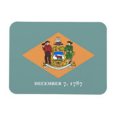 Flexibele patriottische magneet met Delaware vlag (Horizontaal)