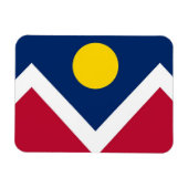 Flexibele patriottische magneet met Denver City vl (Horizontaal)