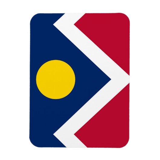 Flexibele patriottische magneet met Denver City vl (Verticaal)