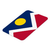 Flexibele patriottische magneet met Denver City vl (Linkerzijde)