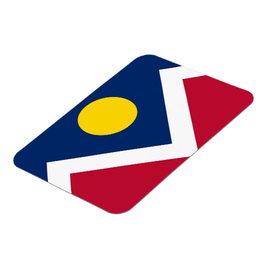 Flexibele patriottische magneet met Denver City vl (Linkerzijde)