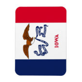 Flexibele patriottische magneet met Iowa-vlag (Verticaal)