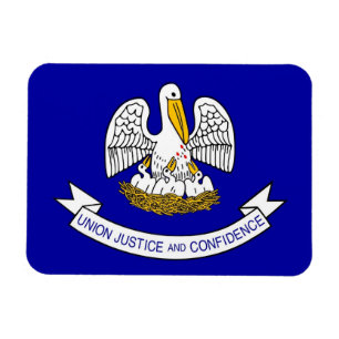 Flexibele patriottische magneet met Louisiana-vlag