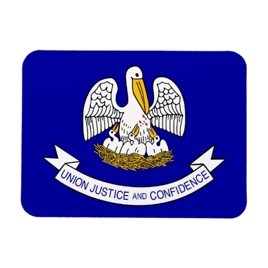 Flexibele patriottische magneet met Louisiana-vlag (Horizontaal)
