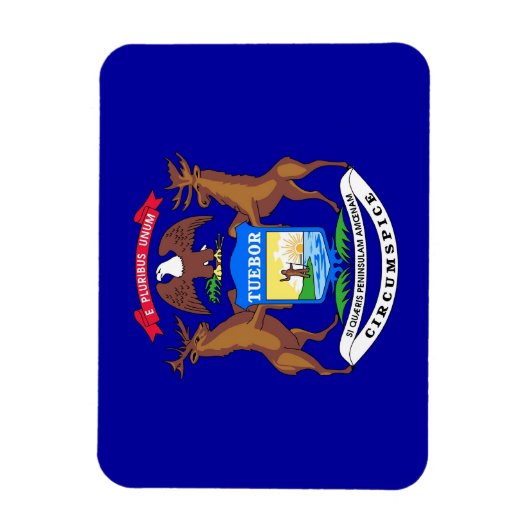 Flexibele patriottische magneet met Michigan-vlag (Verticaal)