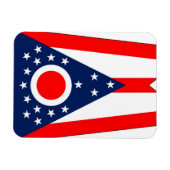 Flexibele patriottische magneet met Ohio-vlag (Horizontaal)
