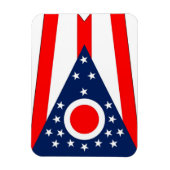 Flexibele patriottische magneet met Ohio-vlag (Verticaal)