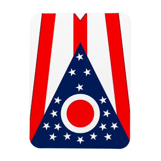 Flexibele patriottische magneet met Ohio-vlag (Verticaal)