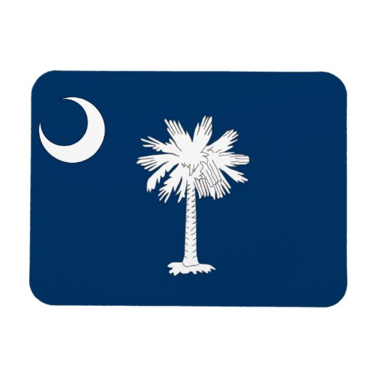 Flexibele patriottische magneet met South Carolina (Horizontaal)