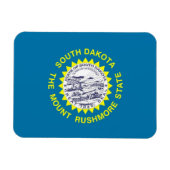 Flexibele patriottische magneet met South Dakota v (Horizontaal)
