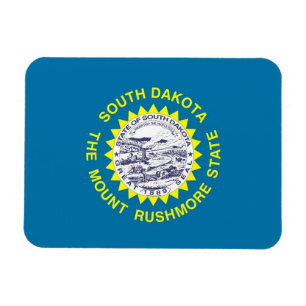 Flexibele patriottische magneet met South Dakota v