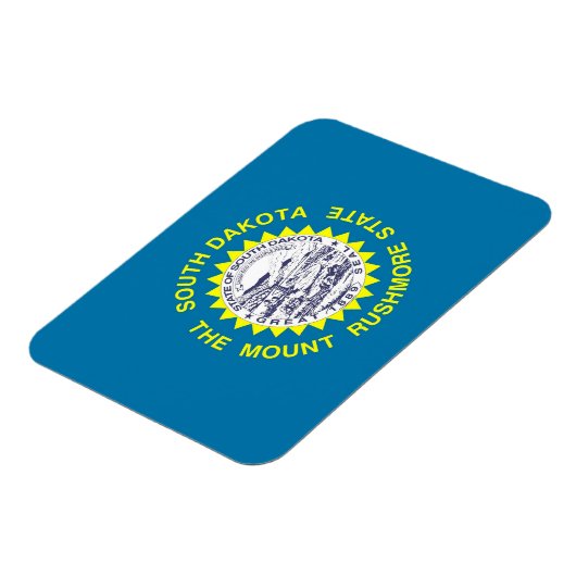 Flexibele patriottische magneet met South Dakota v (Linkerzijde)