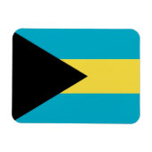 Flexibele patriottische magneet met vlag van Baham (Horizontaal)