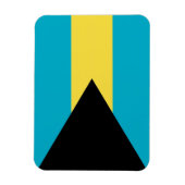 Flexibele patriottische magneet met vlag van Baham (Verticaal)