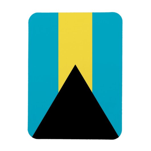 Flexibele patriottische magneet met vlag van Baham (Verticaal)