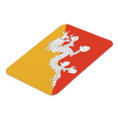 Flexibele patriottische magneet met vlag van Bhuta (Linkerzijde)
