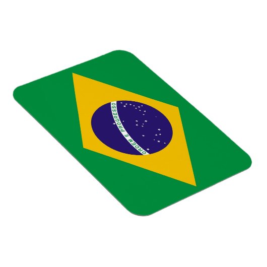 Flexibele patriottische magneet met vlag van Brazi (Rechterzijde)