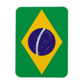Flexibele patriottische magneet met vlag van Brazi (Verticaal)