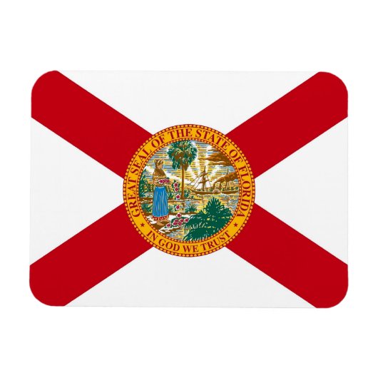 Flexibele patriottische magneet met vlag van Flori (Horizontaal)