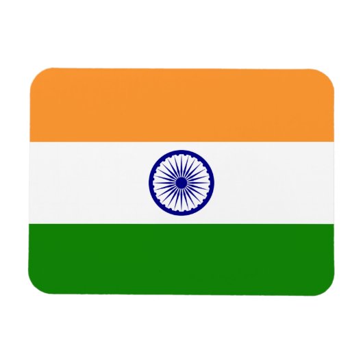 Flexibele patriottische magneet met vlag van India (Horizontaal)