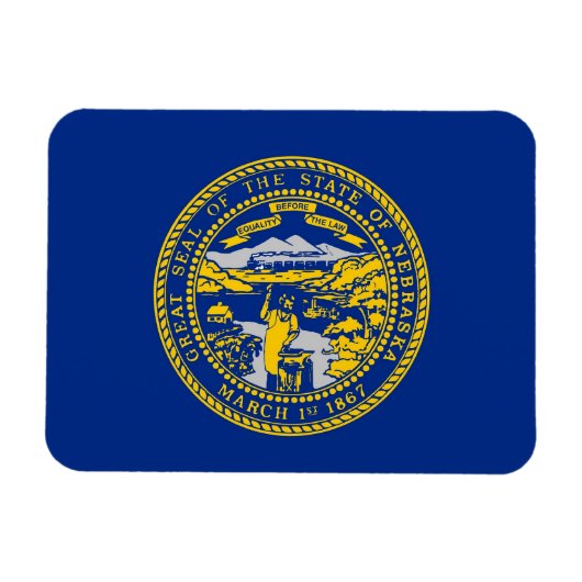 Flexibele patriottische magneet met vlag van Nebra (Horizontaal)