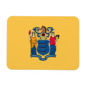 Flexibele patriottische magneet met vlag van New J (Horizontaal)