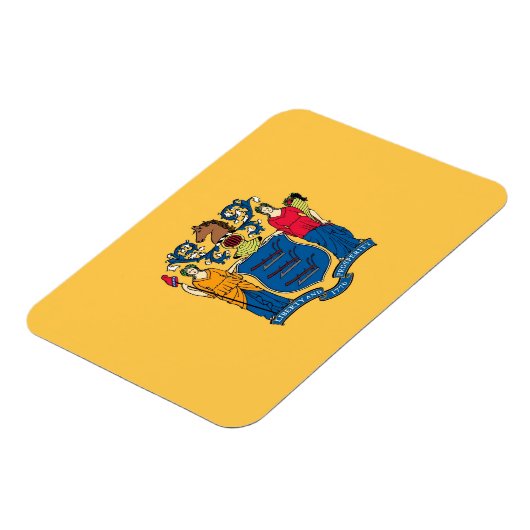 Flexibele patriottische magneet met vlag van New J (Linkerzijde)