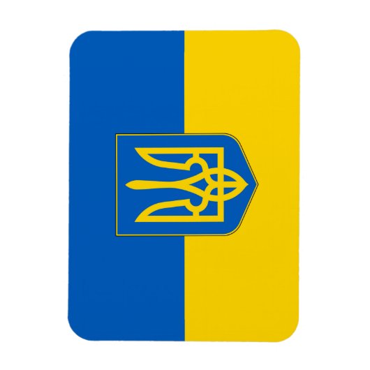 Flexibele patriottische magneet met vlag van Oekra (Verticaal)